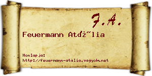 Feuermann Atália névjegykártya